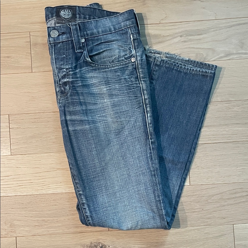 Rock & Republic Blue Bootcut Jeans for Men
